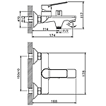 Смеситель для ванны Haiba HB60559 хром