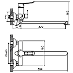 Смеситель для ванны Haiba HB22556 хром