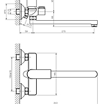 Смеситель для ванны Haiba HB22505-8 латунь белый/хром