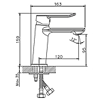 Смеситель для раковины Haiba HB10556 латунь хром