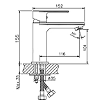 Смеситель для раковины Haiba HB10505-8 латунь белый/хром