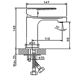 Смеситель для раковины Haiba HB10557-8 белый/хром