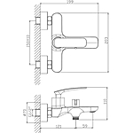 Смеситель для ванны Haiba HB60616 хром