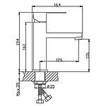 Смеситель для раковины Haiba HB10803 гайка нержавеющая сталь