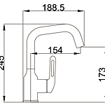 Смеситель для раковины Haiba HB10825-3 оружейная сталь
