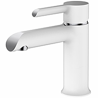 Смеситель для раковины Haiba HB10805-8 с гайкой белый/хром