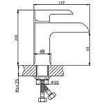 Смеситель для раковины Haiba HB10805-8 с гайкой белый/хром