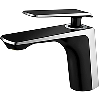 Смеситель для раковины Haiba HB10548-7 с гайкой черный/хром