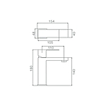 Смеситель для раковины Haiba HB10803-2 нержавеющая сталь