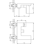 Смеситель для ванны Haiba HB60803-7 черный