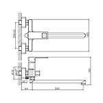 Смеситель для ванны Haiba HB22615-7 черный