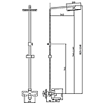 Душевая система Haiba HB24803 с изливом нержавеющая сталь