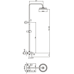 Душевая система Haiba HB2407 с изливом хром