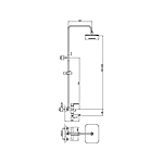 Душевая система Haiba HB2402 с изливом хром