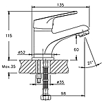 Смеситель для раковины Haiba HB1016 хром