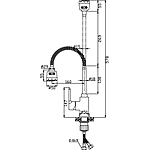 Смеситель для кухни AVRORA Kitchen AV9001 гибкий излив