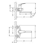 Смеситель для ванны Lemark Linara LM0417C хром