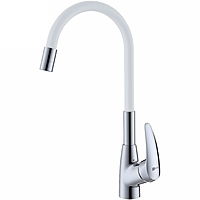 Смеситель для кухни Lemark Linara LM0415C-White хром белый