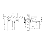 Смеситель для ванны Lemark Aura LM0614CH короткий излив хром