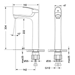 Смеситель для раковины Lemark Linara LM0409C монолитный хром