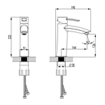 Смеситель для раковины Lemark Aura LM0606CH монолитный хром