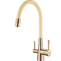 Смеситель для кухни Lemark Comfort LM3075B-Beige бронза беж