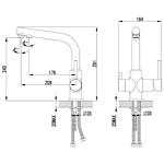 Смеситель для кухни Lemark Comfort LM3061PGS серый шелк