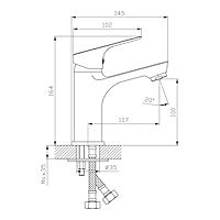 Смеситель для раковины Rossinka RS29-13 монолитный хром