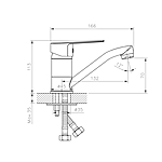 Смеситель для раковины Rossinka S35-22 поворотный хром