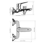 Смеситель для ванны Tokito Takase TOK-TAK-1014 хром