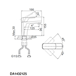 Смеситель для раковины D&K Berlin Technische DA1432125