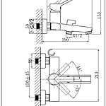 Смеситель для ванны D&K Rhein Dusseldorf DA1493201 хром