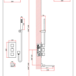 Душевая система D&K Bayern Liszt DA2515605A04 встраиваемая