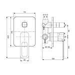 Смеситель IDDIS Slide SLIBL00i67 встраиваемый черный