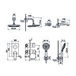 Душевая система IDDIS Ray RAYSB03i68 скрытого монтажа хром