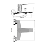 Смеситель для ванны Tokito Toyama TOK-TOY-1014 хром