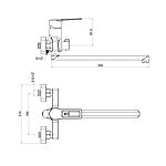 Смеситель для ванны Tokito Kobe TOK-KOB-1015