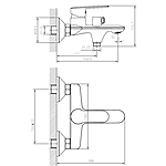 Смеситель для ванны Tokito Kanda TOK-KAN-1014 хром