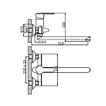 Смеситель для ванны Tokito Semboku TOK-SEM-1015 хром