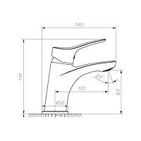 Смеситель для раковины Tokito Katagami TOK-KAT-1011 хром