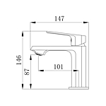 Смеситель для раковины Tokito Ama TOK-AMA-1011BL черный