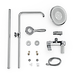 Душевая система Tokito Rain TOK-RAI-1017 с изливом хром