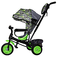 Велосипед трехколесный Vivat1 принт скорость салатовый
