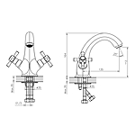 Смеситель для раковины Decoroom DR51011-White хром белый