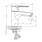 Смеситель для раковины Decoroom DR70015 гигиенический душ