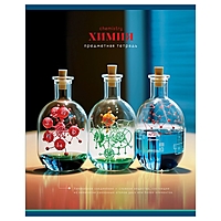 Тетрадь предметная "Фотосфера", 48 листов в клетку, "Химия", обложка мелованный картон, ВД-лак