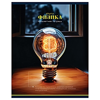 Тетрадь предметная "Фотосфера", 48 листов в клетку, "Физика", обложка мелованный картон, ВД-лак