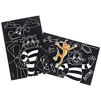 Гравюра "Простоквашино" с цветным эффектом, набор 2 шт, стека