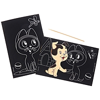 Гравюра "Котёнок по имени Гав" с цветным эффектом, набор 2 шт, стека