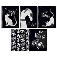 Тетрадь 80л кл гребень Secret Place, обл мел карт, мат лам, выб лак, фольга,4В МИКС